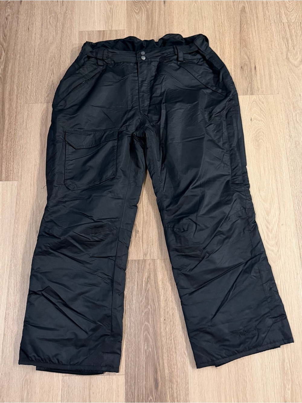 Pulse Men's Insulated Black Cargo Snow/Ski Snowboarding Pants size 3XL